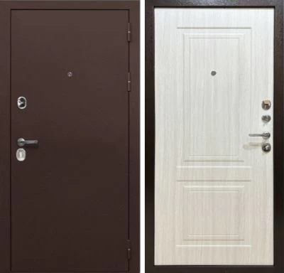 Дверь MXD Союз 90мм Антик Медь - панель Лиственница беленая