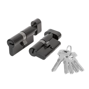 Цилиндровый механизм(200 ZM/80) 2000ZM Knob 80 (40+10+30) BL-24 черный 5Key с вертушкой