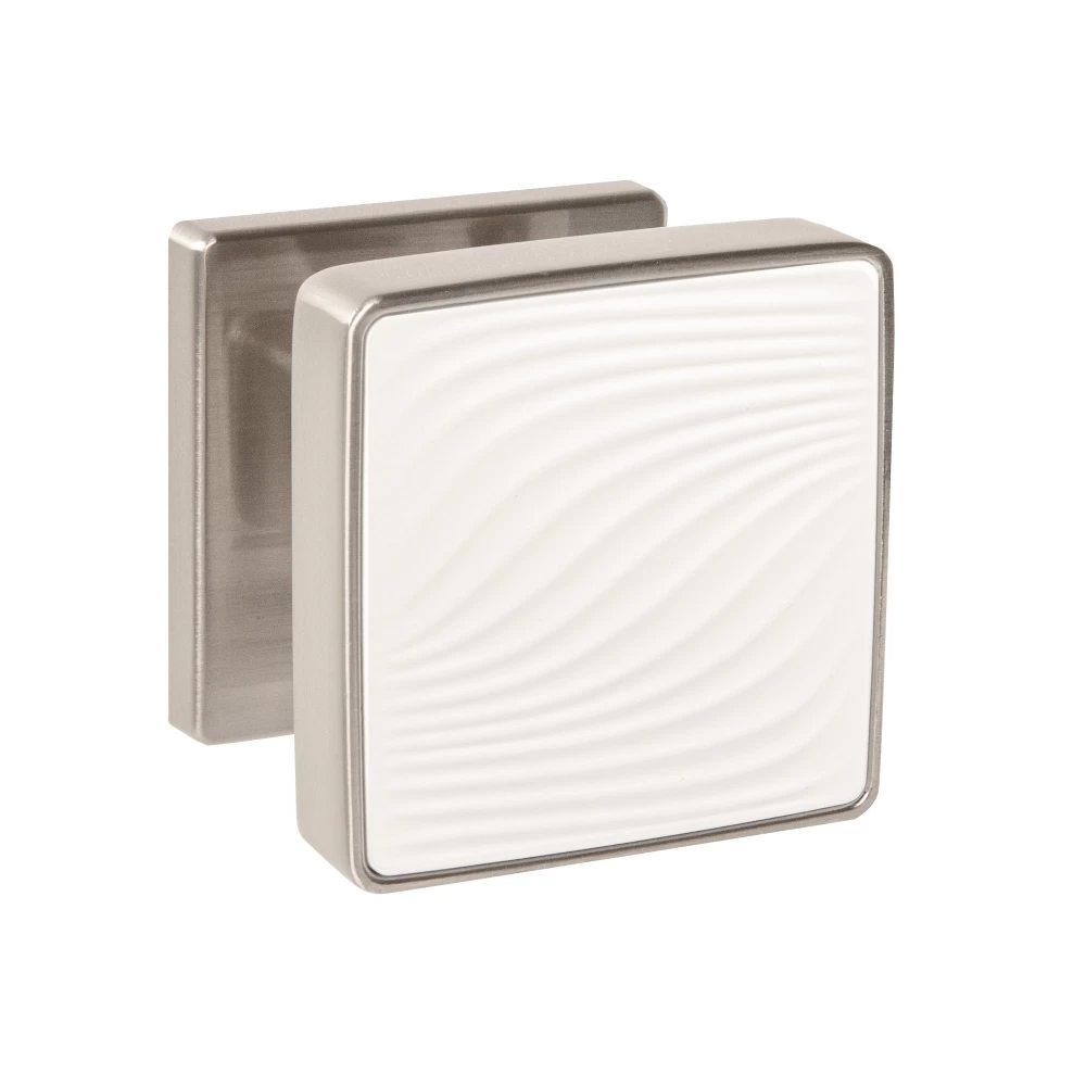 Фото Ручка раздельная K.EST.Q52.GIPNOZ SN/WH-3 матовый никель/белый