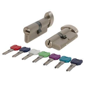 Цилиндровый механизм MaxPro7002Knob80mm(40+10+30) SN никель 7key с вертушкой